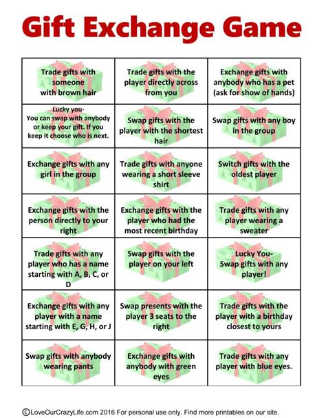 games for gift giving